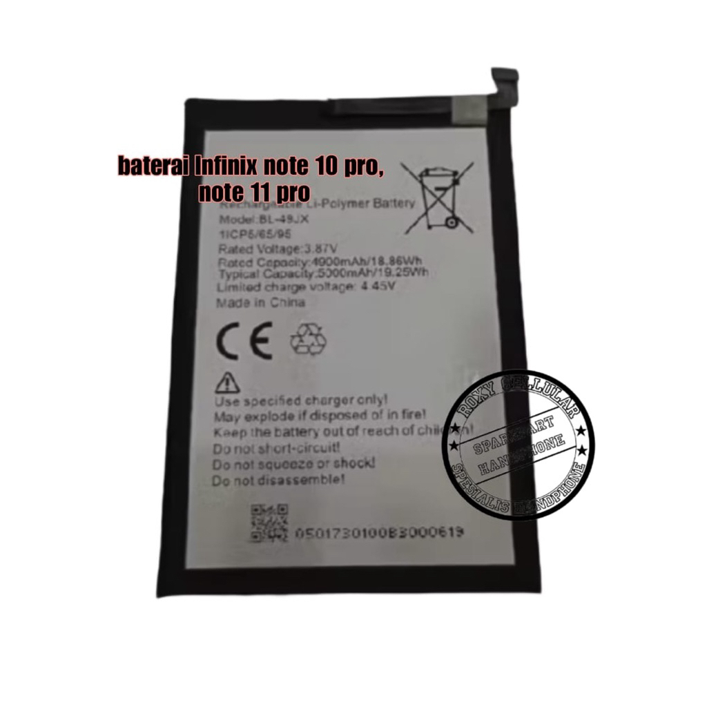 Baterai Batre Infinix Not 10 Pro , Infinix Not 11 Pro