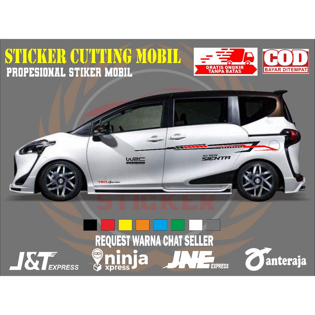 sticker mobil sienta sticker mobil toyota sienta sticker mobil sienta keren sticker variasi mobil