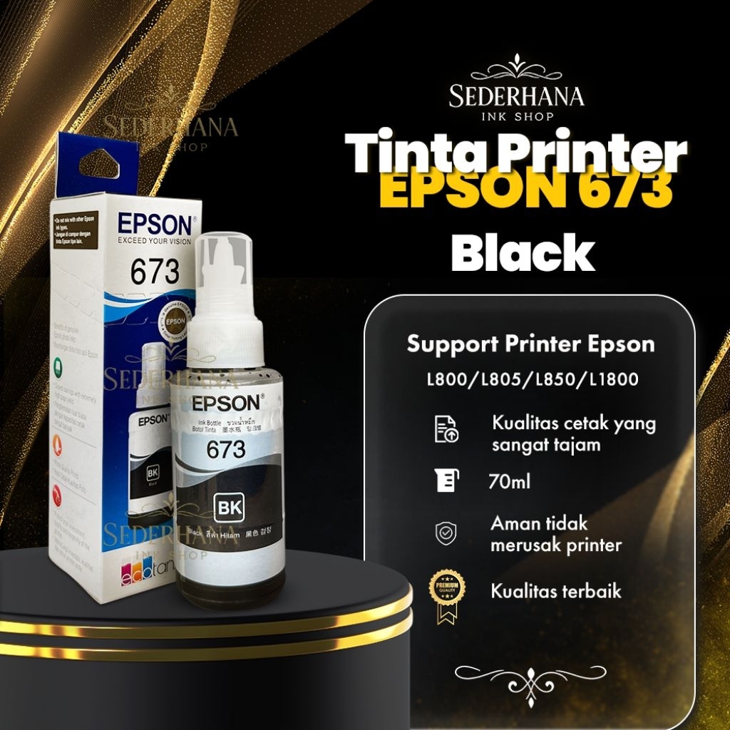 Tinta Printer Epson 673 Original For Printer L800 L805 L850 L1800