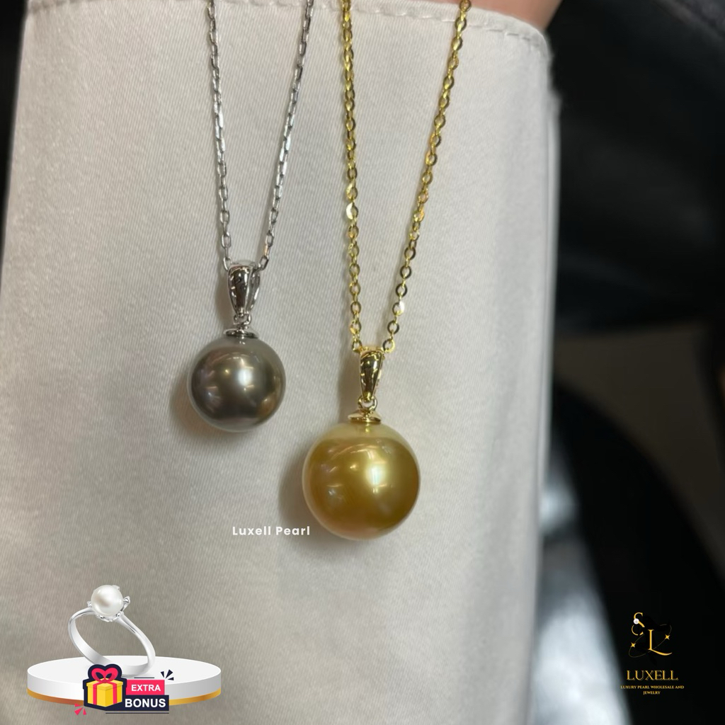 BERSERTIFIKAT KALUNG MUTIARA AIR LAUT ASLI GRADE A | Liontin Mutiara air laut