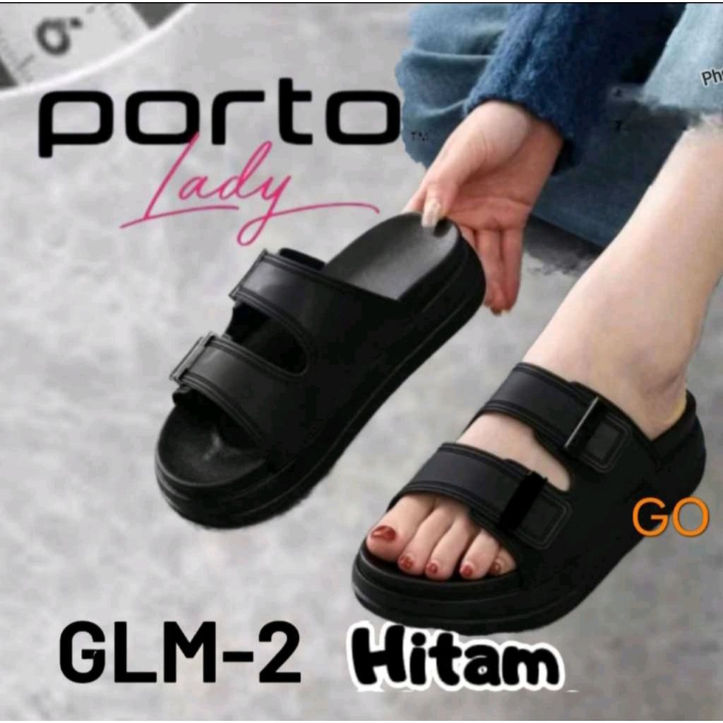 { BELLIE STORE } Sandal wanita tali dua porto lady