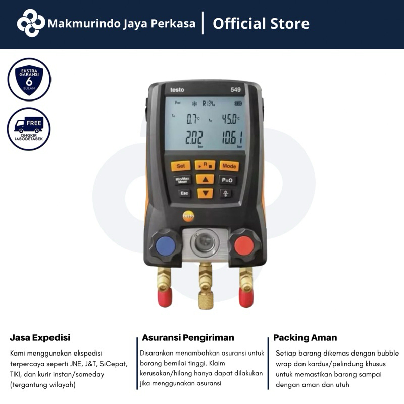 Refrigerantion Digital Manifold Gauge Meter Testo 549