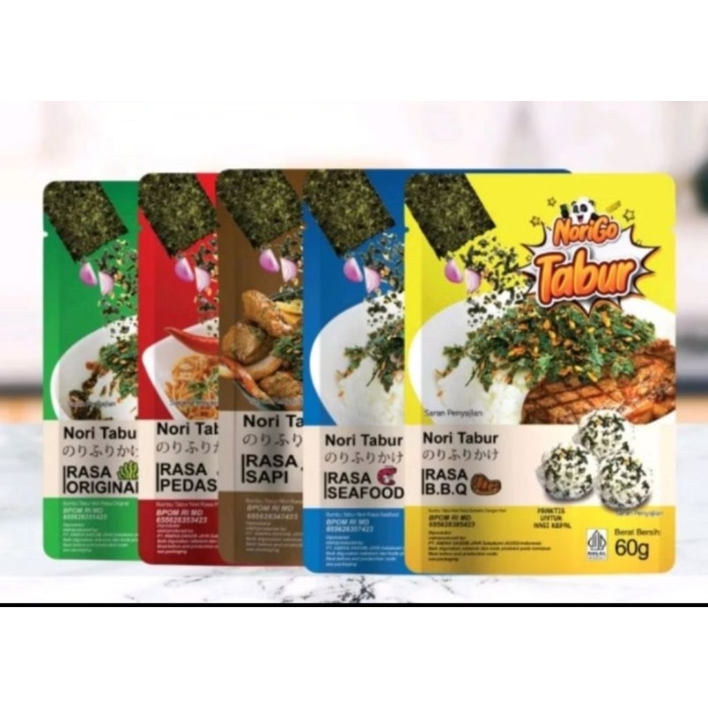 

NoriGo Nori Tabur Original Spicy BBQ Rumput Laut Panggang Tabur 60gr