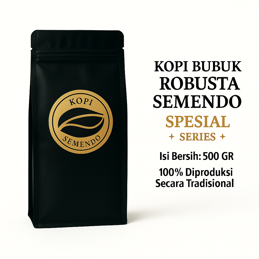 

Kopi Bubuk Robusta Semendo Varian Spesial 500gr – Rasa Halus & Wangi