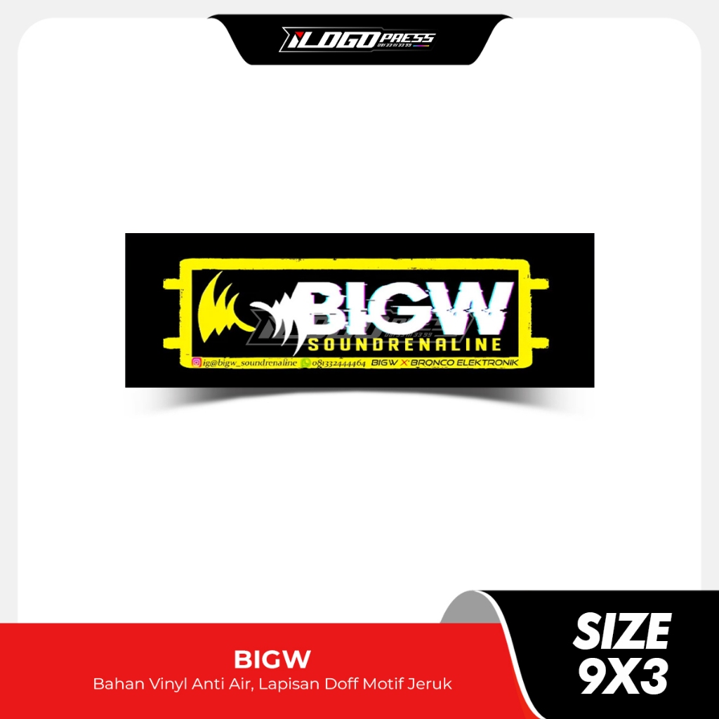 

BIGW - Stiker Sound System Bahan Vinyl Premium Anti Air Doff Motif Jeruk