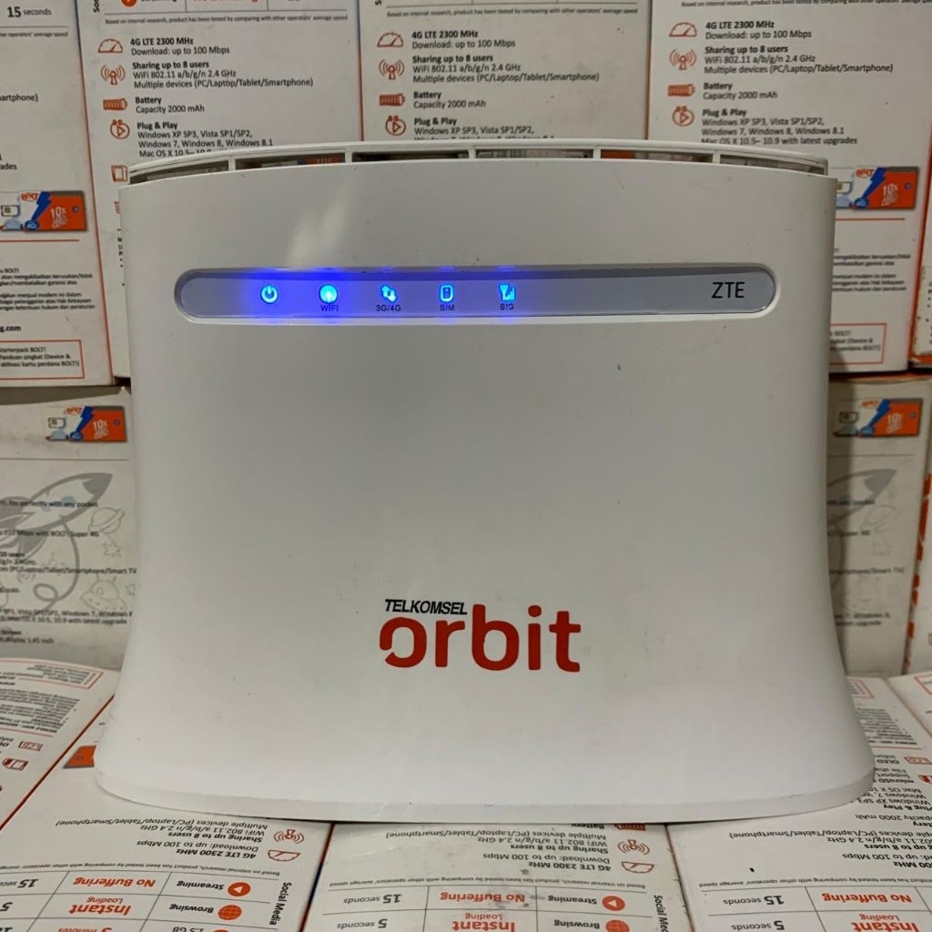 Router Home 4G LTE Orbit Star 3 WiFi MF283U ZTE UNLOCK All Oprator 4G LTE Band 1,3,8,40