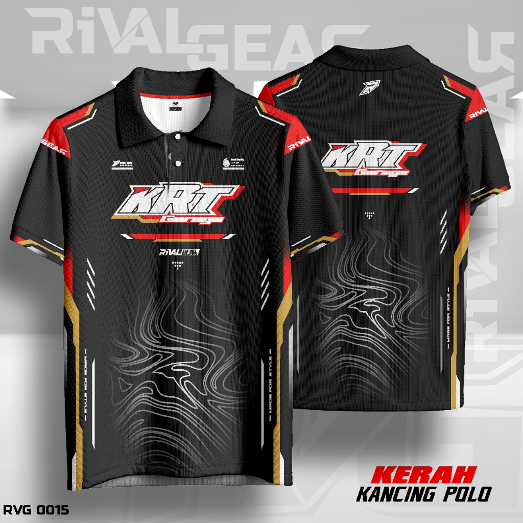 RVG 0015 Jersey Kaos Jersey Racing Pria Wanita Lengan Pendek Fre Request