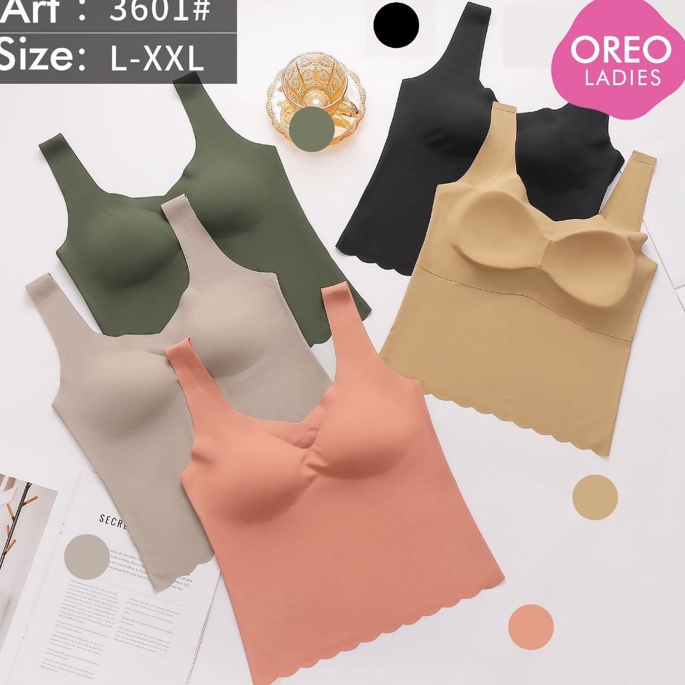 KODE F38G Tangtop Bra Wanita Bahan Seamaless Jumbo Stretchy 361