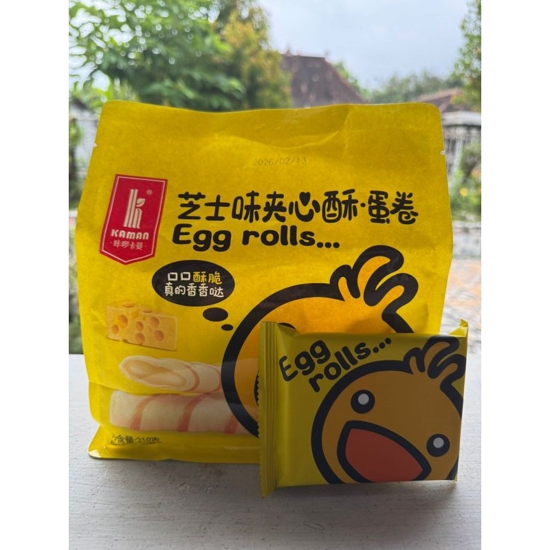 

Kaman Crispy Egg Roll Rasa Keju 218 Gr ( Isi 10 Pcs)