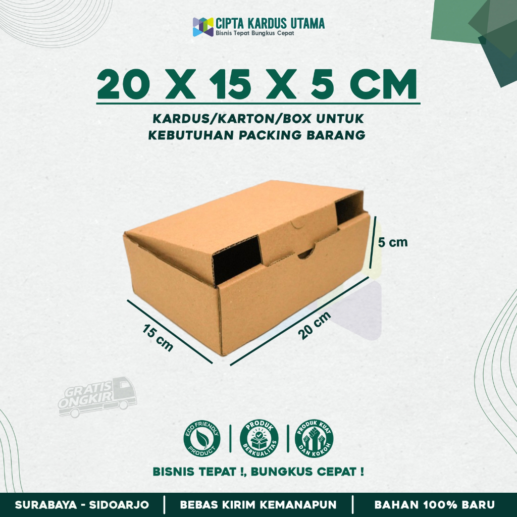 

Kardus Die Cut 20x15x5 | Box Diecut | Karton Cocok untuk Hampers dan Aksesoris