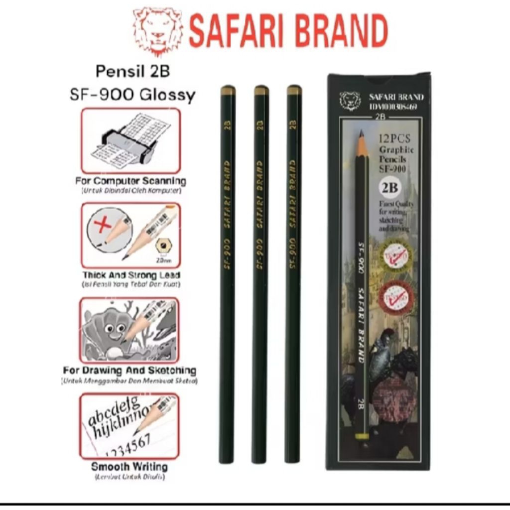 

SF900) Pensil Pencil Kayu 2B Murah Lusin Bagus Cocok untuk Ujian Komputer