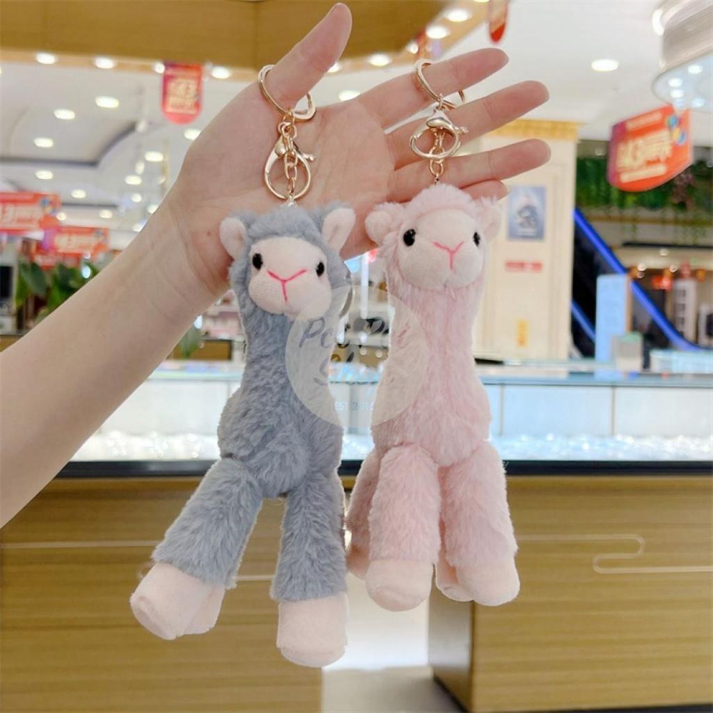 Gantungan Tas Alpaca Boneka Alpaca 18cm Bagcharm Plush Doll Keychain Gantungan Kunci Lucu Kado