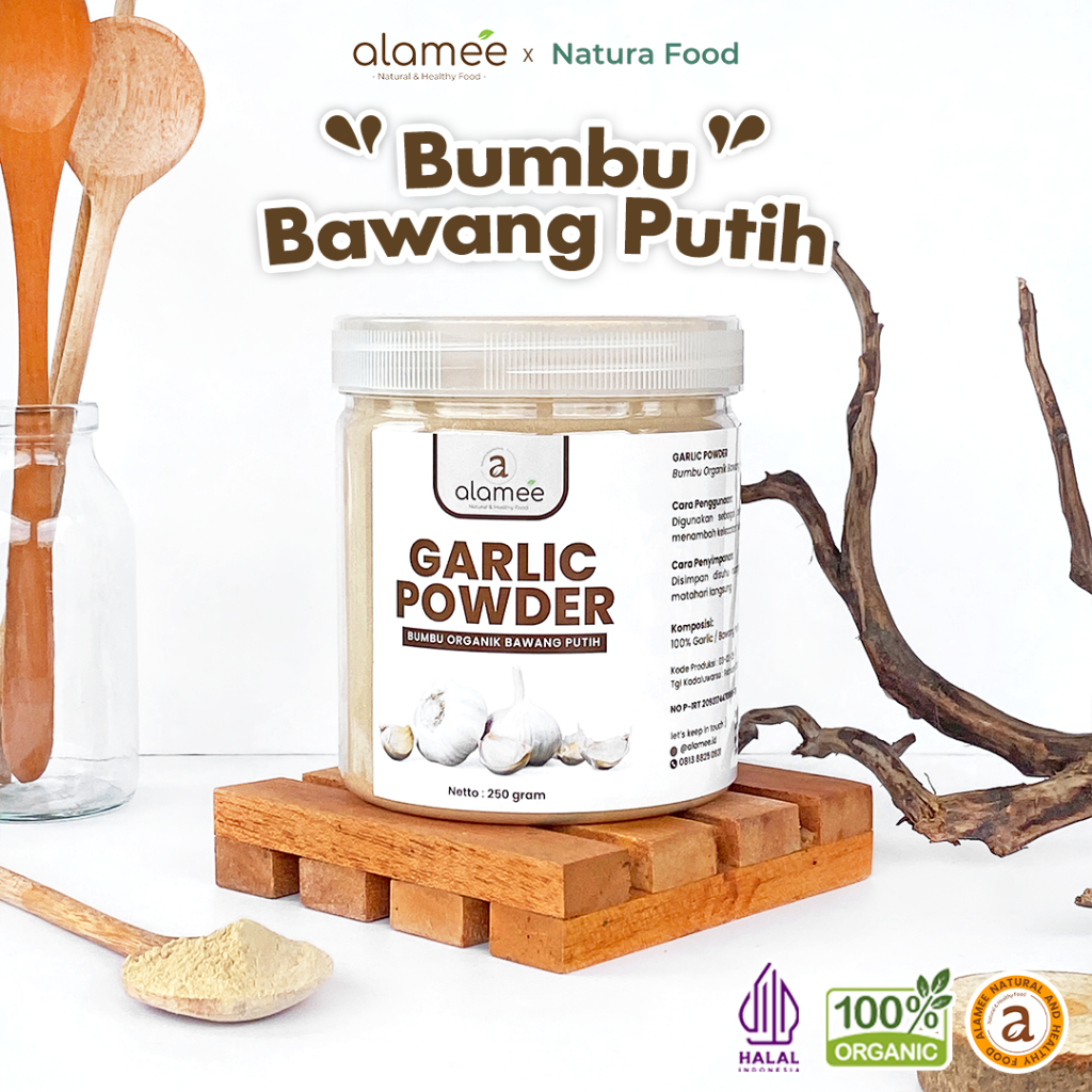 

ALAMEE Bawang Putih Bubuk Garlic Powder Ground Bumbu Dapur Organik Instan Murni Asli Seasoning