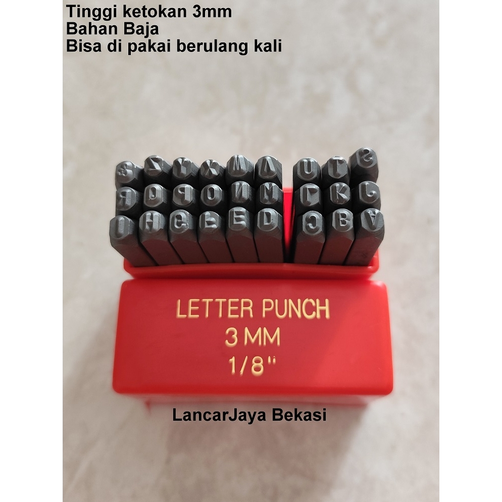 Alat Ketok Huruf 3mm Zeki Japan Letter Punch Zeki Huruf Ketok 3mm Zeki Japan