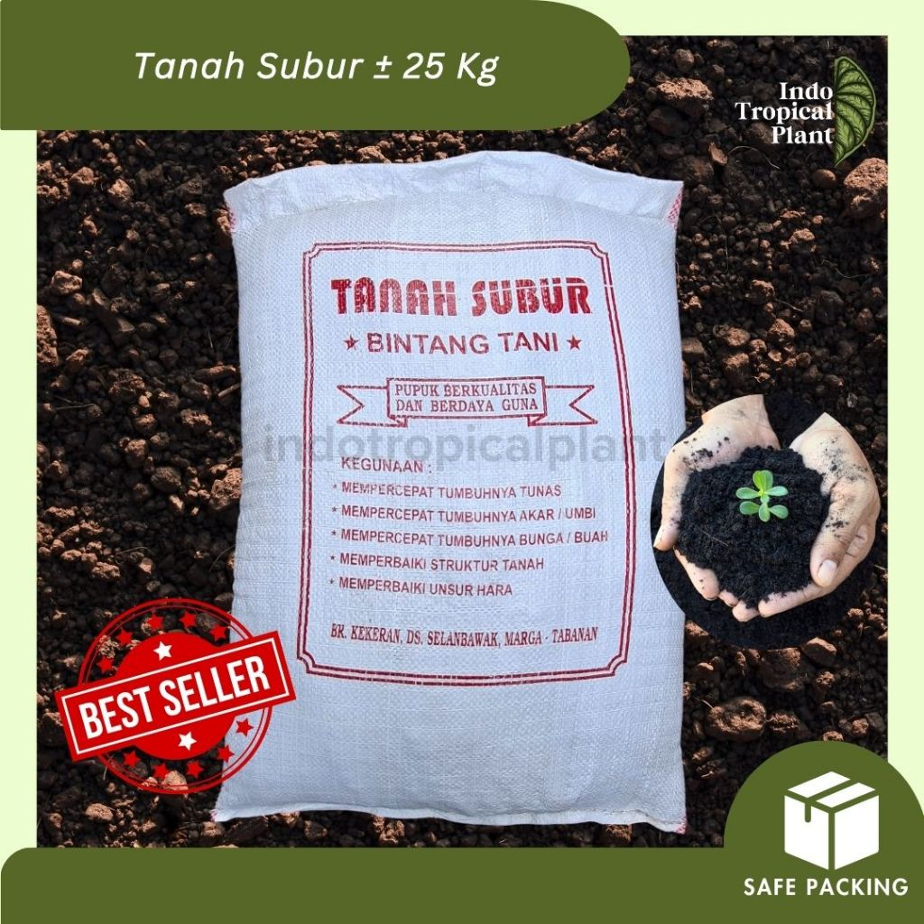 Media Tanam Tanah Subur Siap Pakai Volume Kurang Lebih 25kg