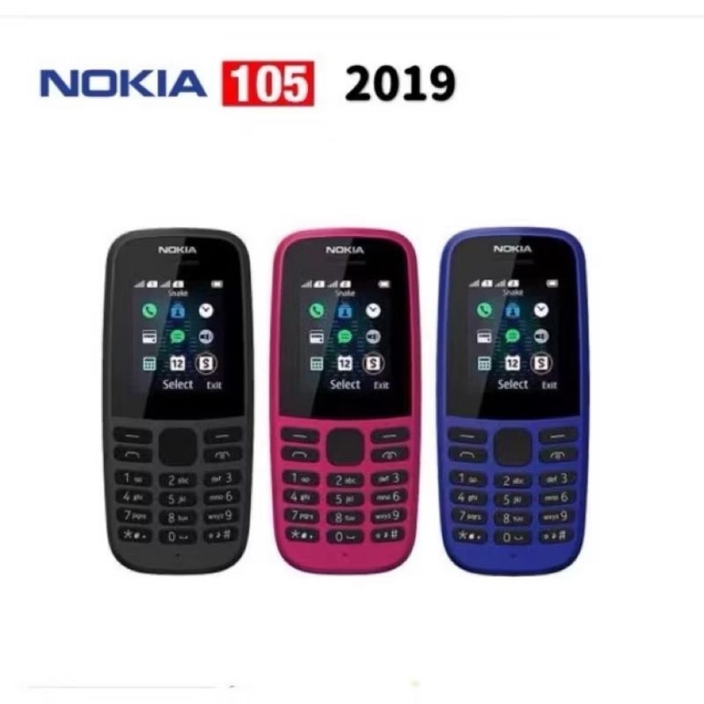 hp nokia ORIGINAL 100% murah jadul 105 2019 Dual Sim bahasa Indonesia