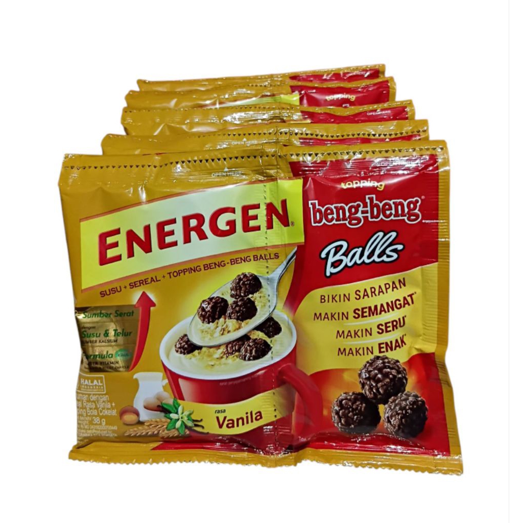

Energen renceng toping beng-beng Balls isi 10 sachet