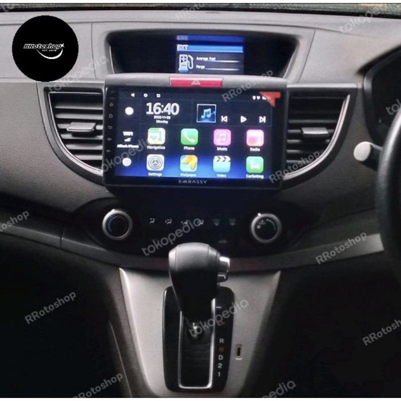 Head Unit Tape Android Mobil Honda CRV Gen 4 9 Inch Double Din Headunit