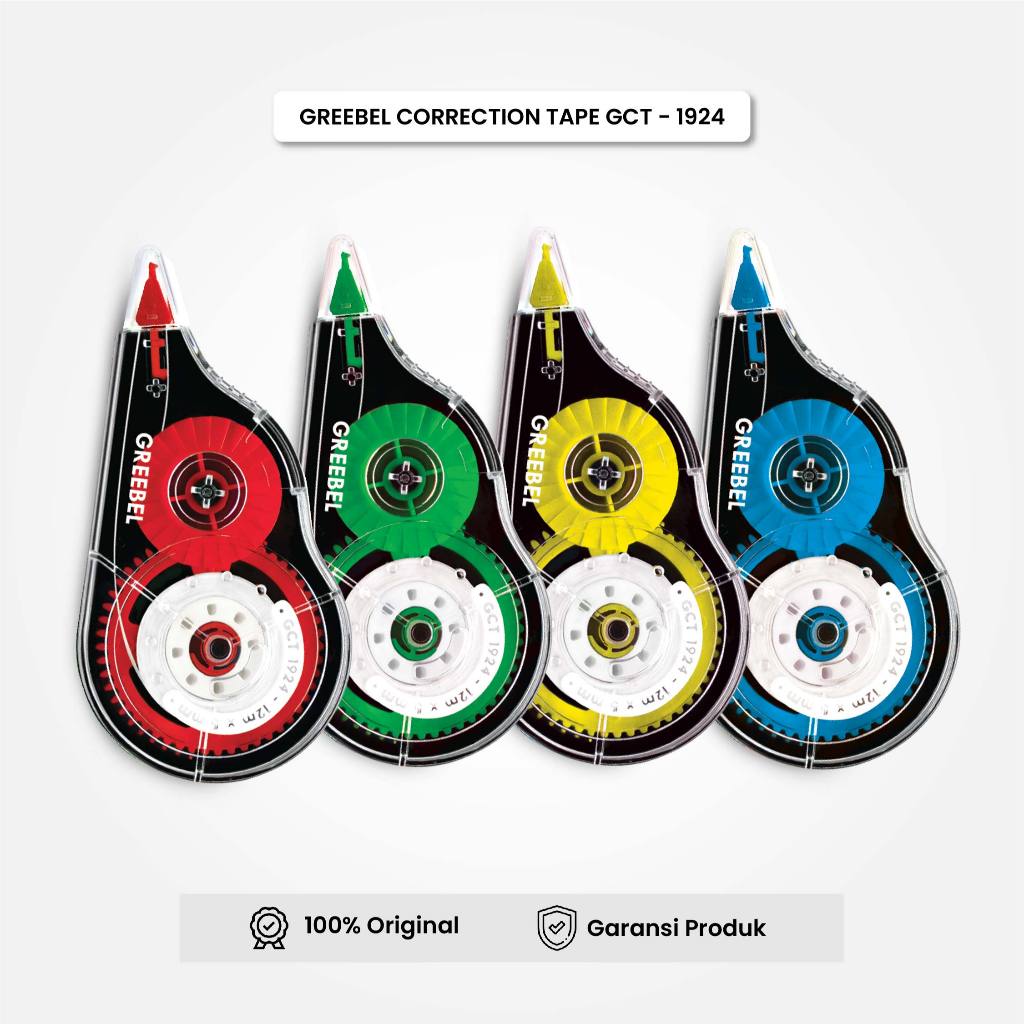 

Correction Tape GCT-1924 / Greebel Tip Ex Kertas Roll Pita Koreksi Pulpen /