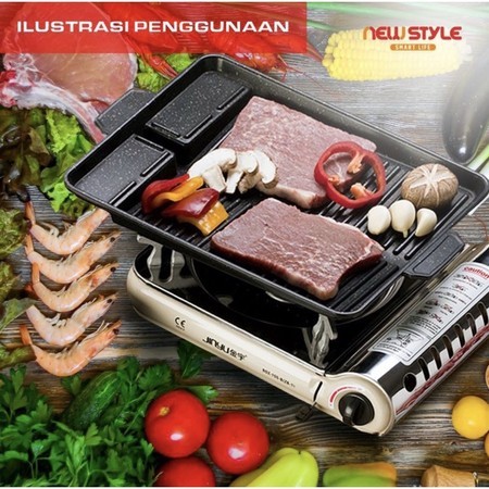 Promo Korean Grill pan/ Square multi roaster/ Panggangan bbq anti lengket Premium Tahan Lama Medan