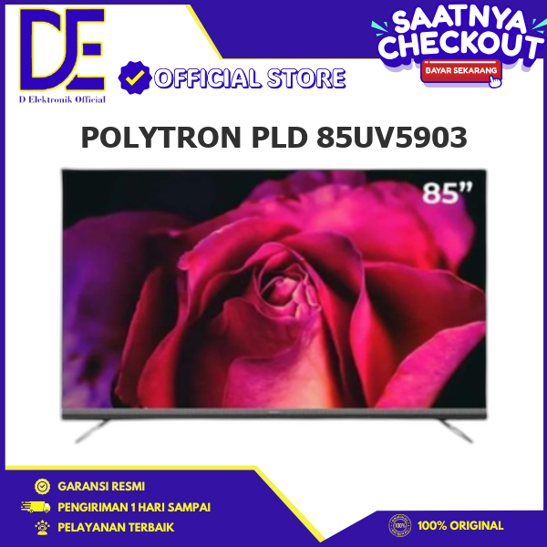 POLYTRON PLD 85UV5903 GOOGLE TV 85 INCH 4K UHD HDR 10+ MINI LED