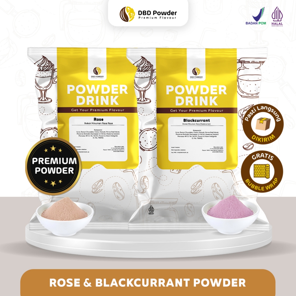 

Paket Bundling - Bubuk Minuman Rose + Bubuk Minuman Blackcurrant 1kg