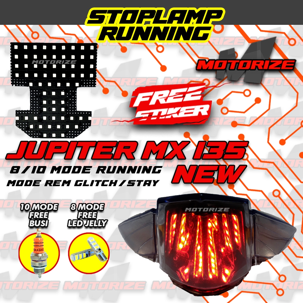 STOPLAMP RUNNING JUPITER MX 135 NEW LAMPU LED REM BELAKANG MOTOR VARIASI MOTORIZE