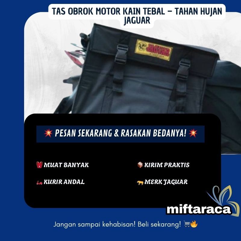 Tas Obrok Motor Kain Tebal – Tahan Hujan Jaguar