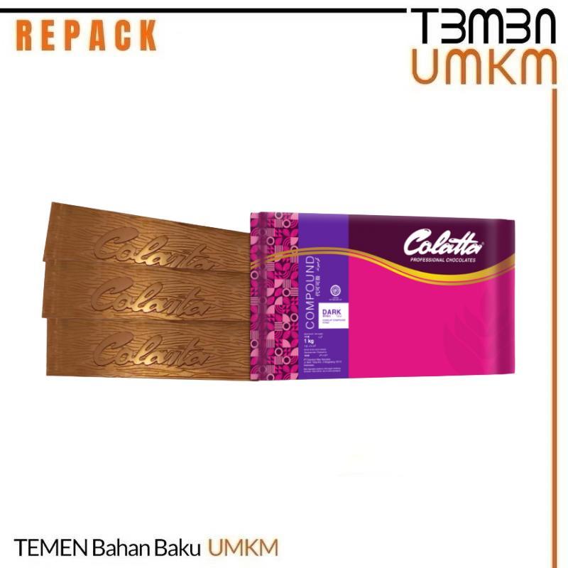 COLATTA COMPOUND DARK CHOCOLATE REPACK - Coklat Batang Serbaguna Untuk Aneka Kreasi Kue & Dessert