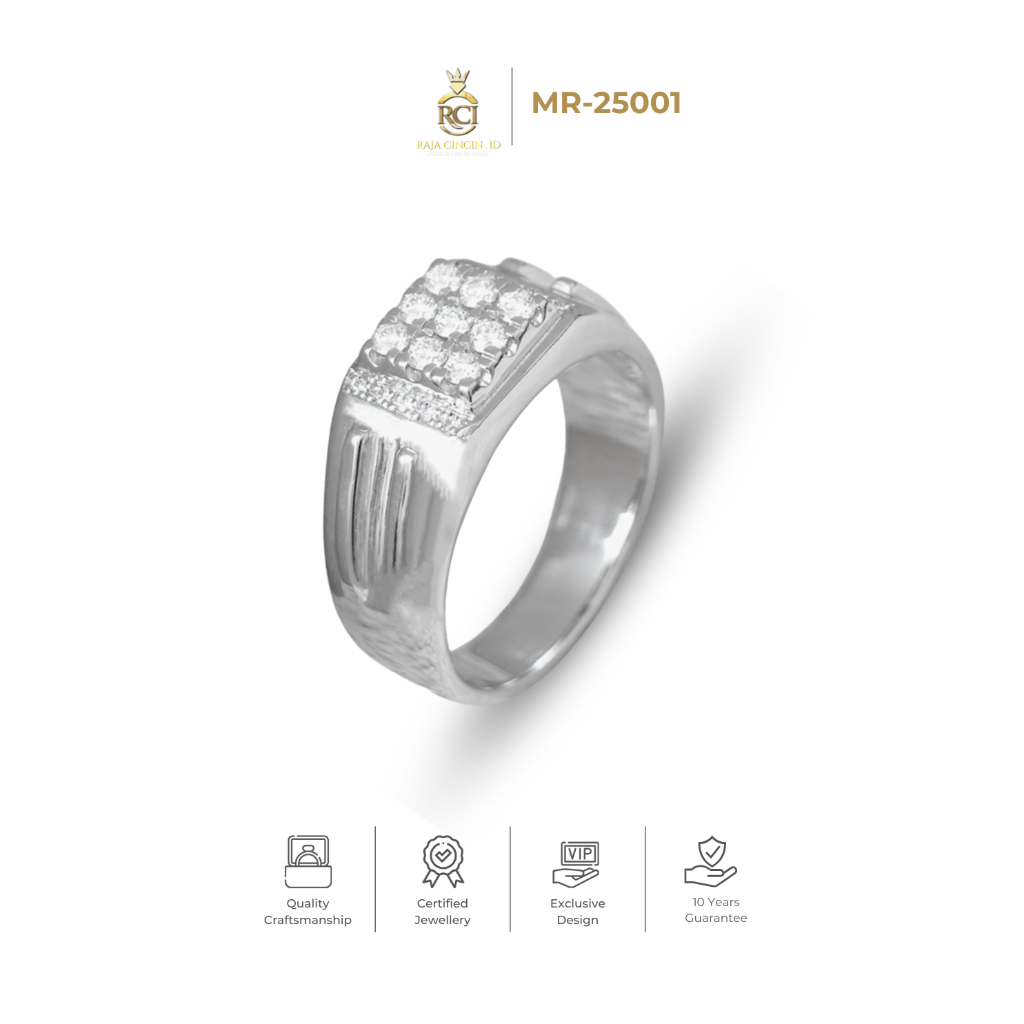 Raja Cincin Indonesia - Man Ring Diamond MR_25001 - Cincin Pria Diamond