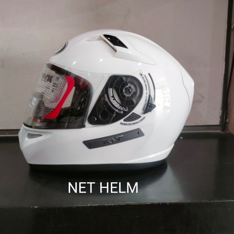 HELM KYT K2 RIDER SOLID WHITE DOBLE VISOR ORIGINAL KYT K2 RIDER