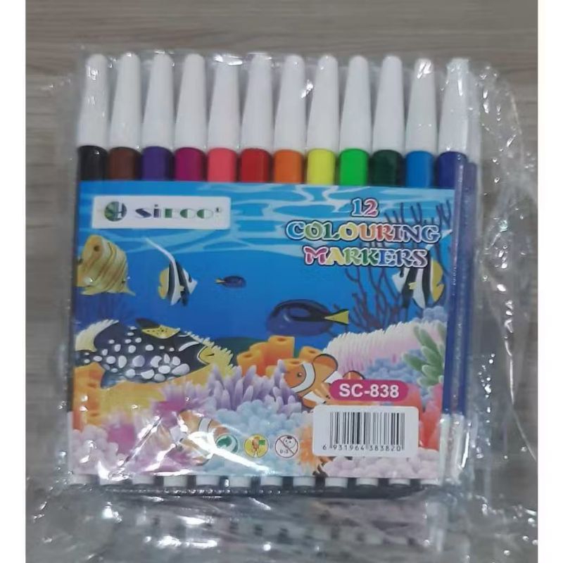 

(1 SET) Spidol Set Color Warna Murah 12 Warna