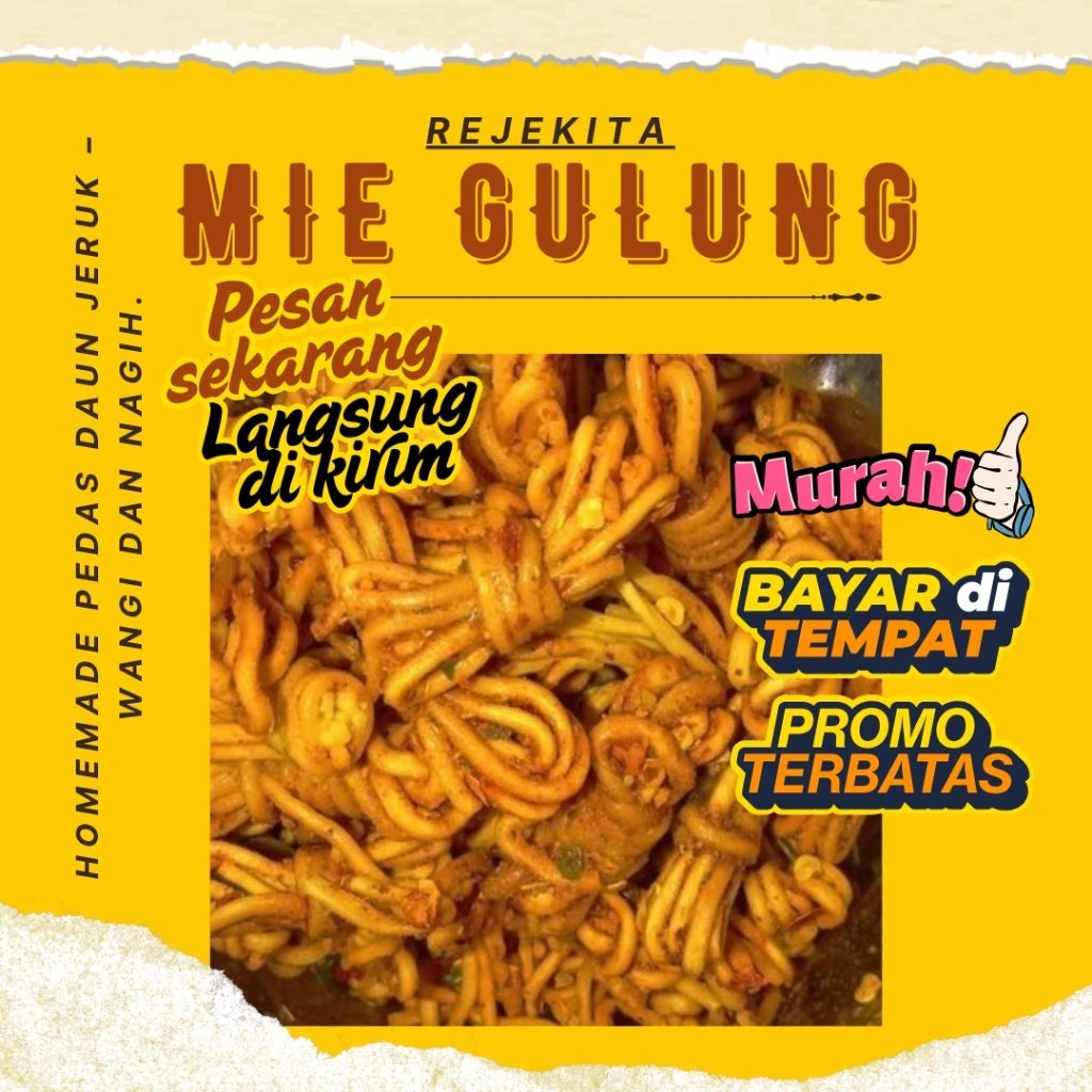 

Mie Gulung 1Kg Lilit Pedas Daun Jeruk RejeKita Snack & Food