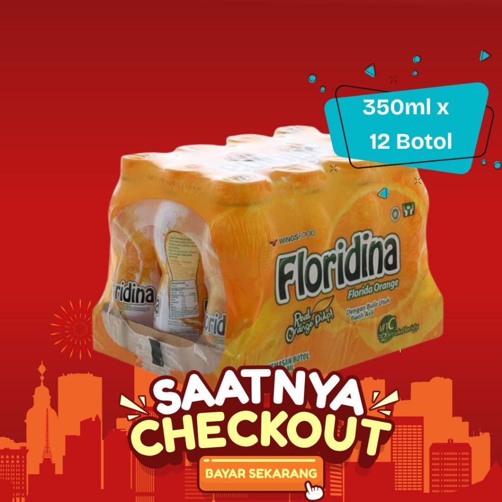 

FLORIDINA ORANGE 350ML MINUMAN RASA JERUK 1 DUS ISI 12 BOTOL