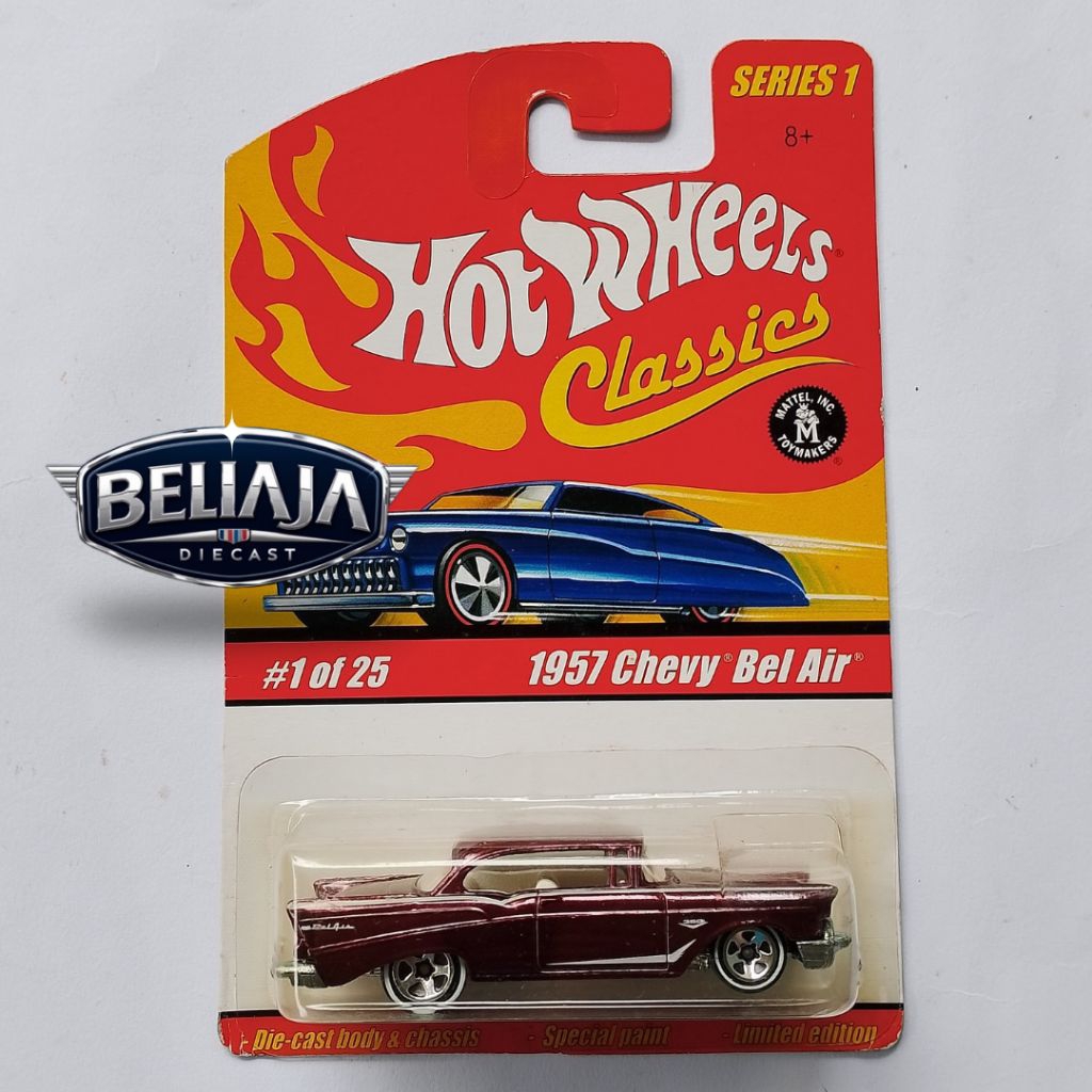 HOT WHEELS 57 CHEVY BEL AIR RED HW CLASSICS