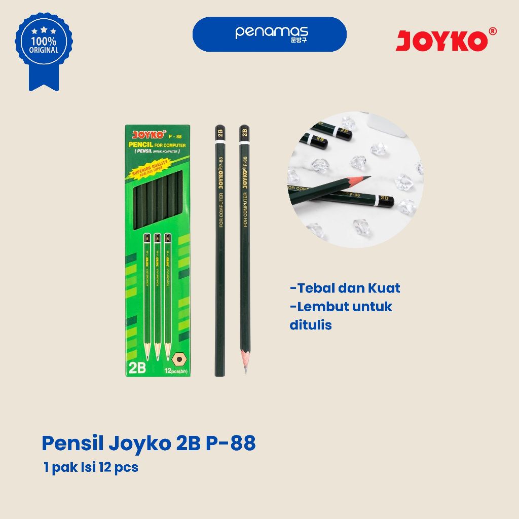 

PENSIL JOYKO P-88 2B / 12 PCS / PAK
