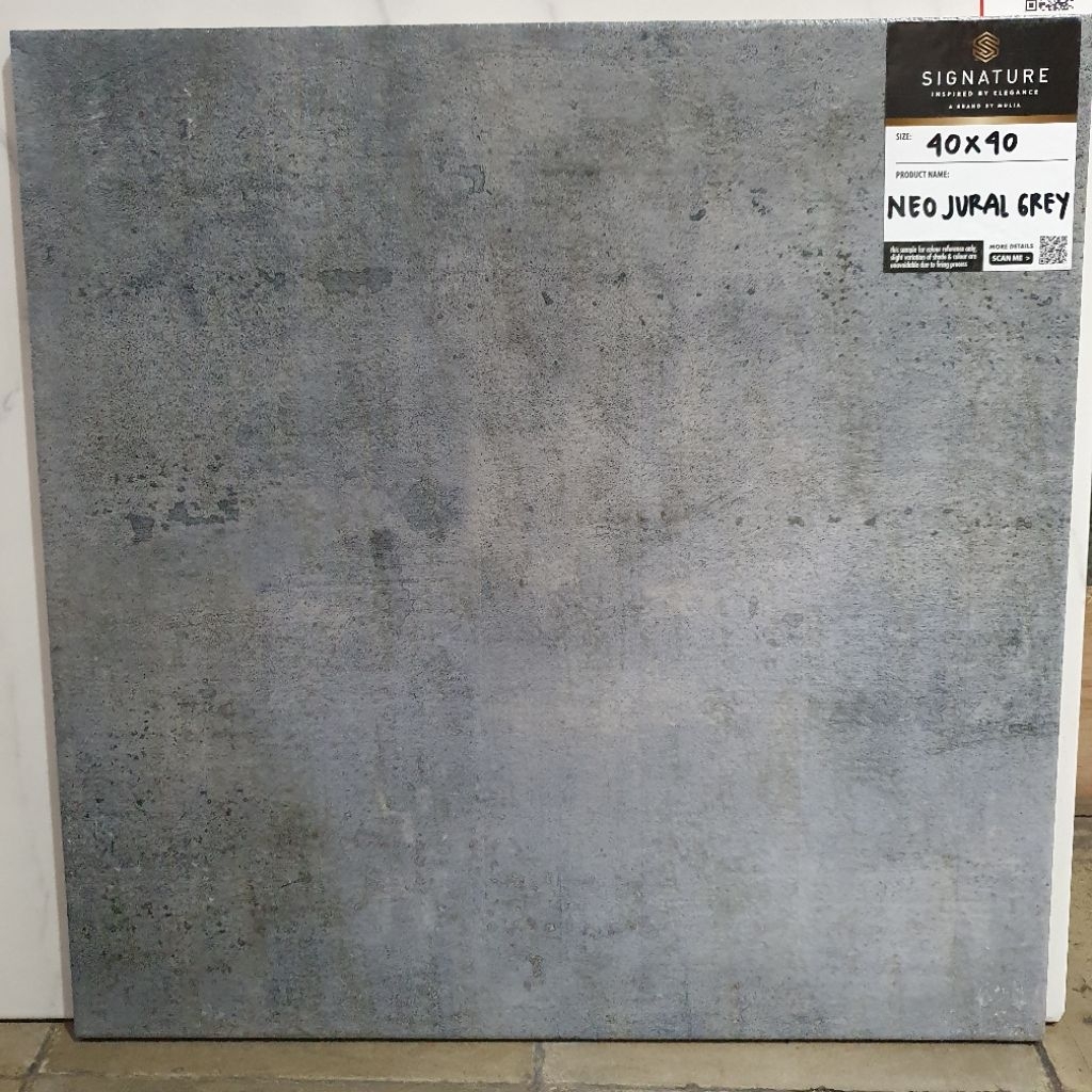 keramik lantai kamar mandi teras garasi rumah MULIA SPEKTRUM 40x40 NEO JURAL GREY abu matt kasar