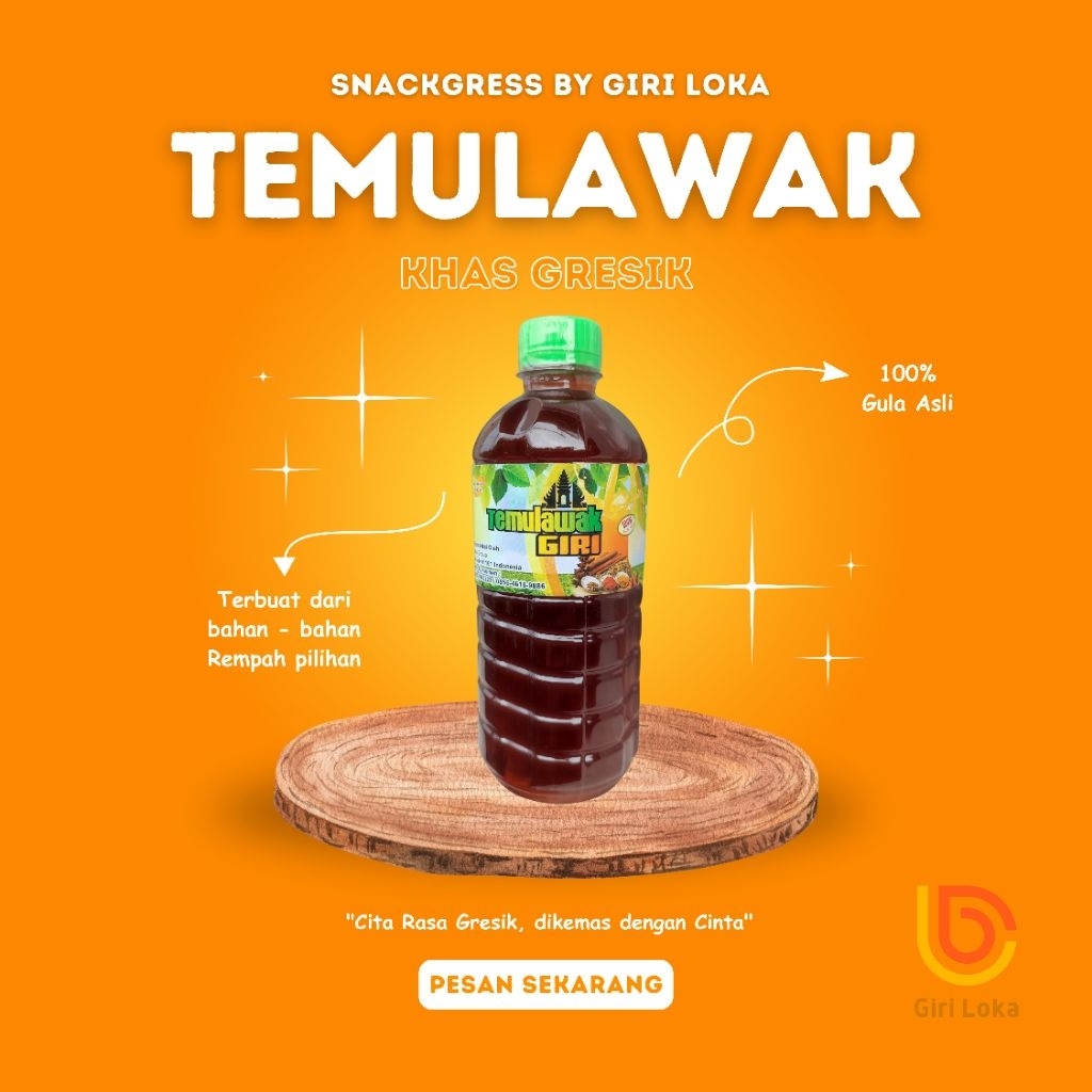 

SIRUP TEMULAWAK | WEDANG TEMULAWAK | TEMULAWAK KHAS GIRI | OLEH-OLEH KHAS GRESIK