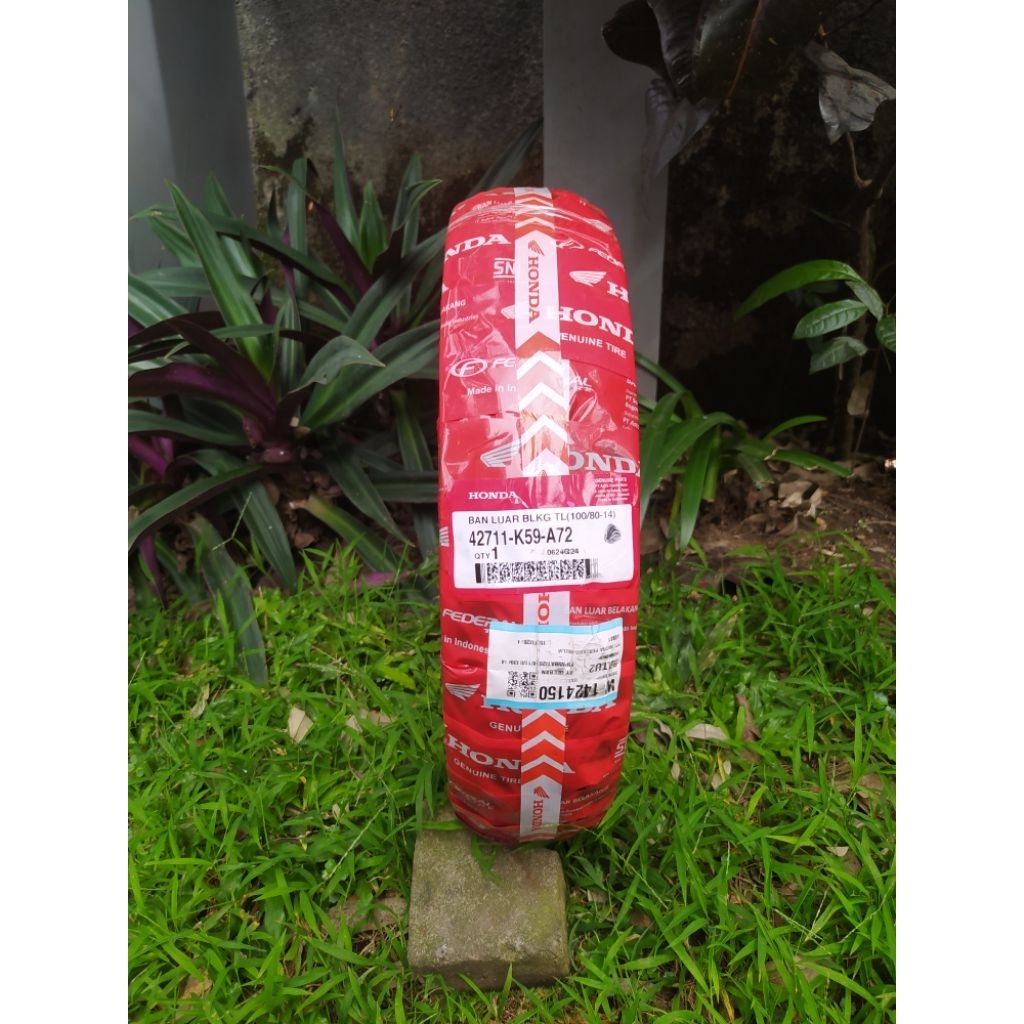 (Tubeless)Ban AHM Honda 100/80-14,Ban Federal Honda 100/80-14,Ban tubeless AHM Honda 100/80-14,Ban B