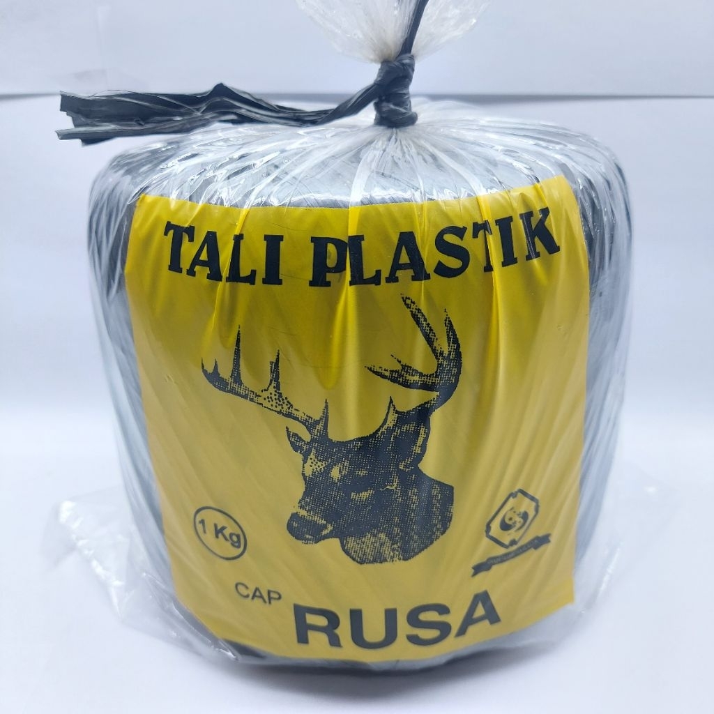 

TALI RAFIA PLASTIK HITAM CAP RUSA KUNING(1KG)