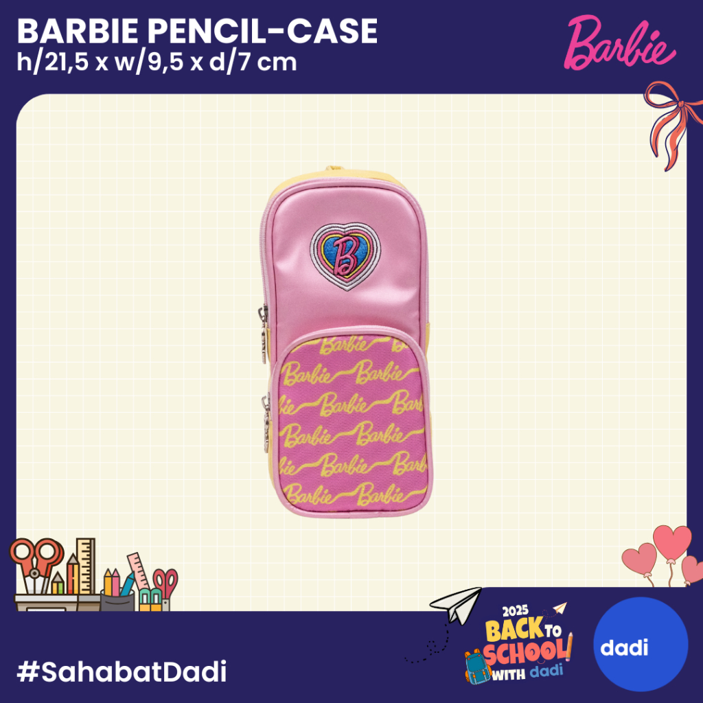 

Dadi - Barbie Butter Yellow Graphic Pencil Case - Tempat Pensil/Alat Tulis