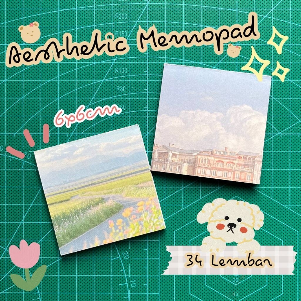 

34 LEMBAR AESTHETIC MEMOPAD / MEMOPAD cute / note memo / journal paper / journaling / MEMOPAD aesthetic