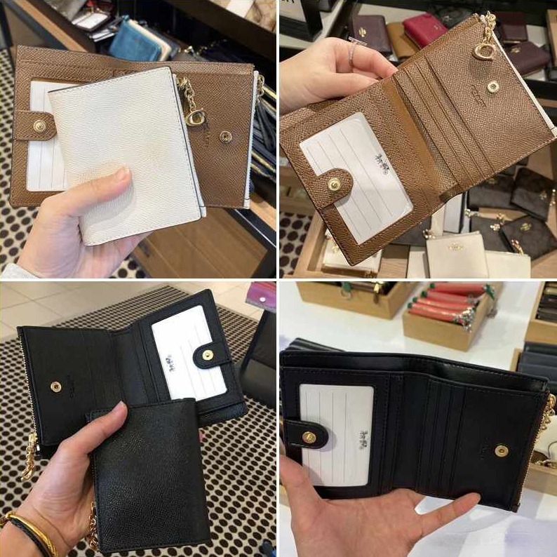 Snap Wallet Card Holder Short Wallet Women Wallet Zipper Folding Purses cch C4592 F76880 F76879 F782