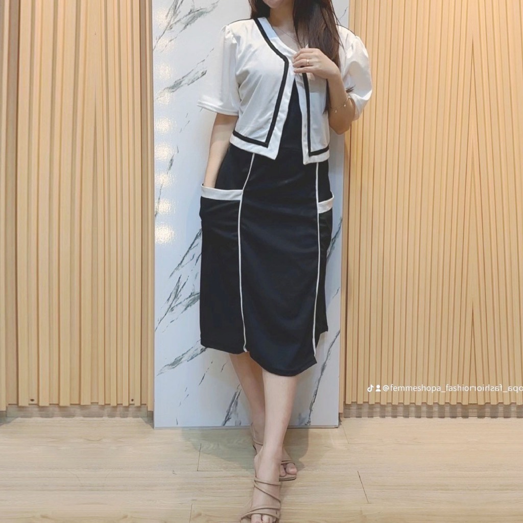 FM - DRESS BOLERO- SETELAN DRESS - DRESS MURAH - DRESS TERBARU - DRESS JUMBO - DRESS MICHI BOLERO