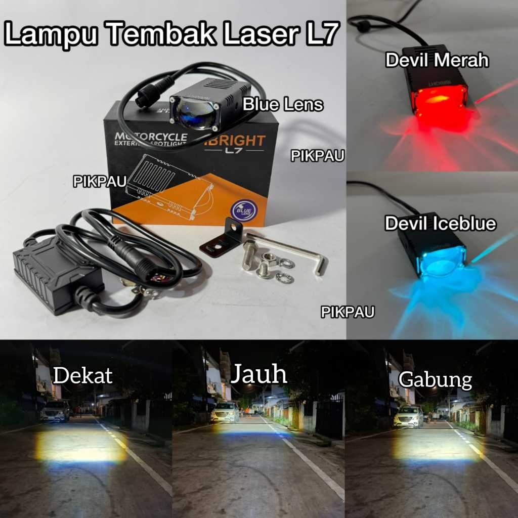 IBRIGHT Lampu Tembak Mini Laser L7 Original