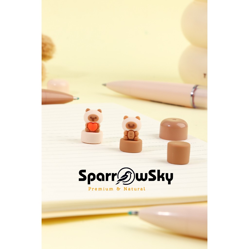 

SPARROW KUKI Pen Silikon / Silicone Pen / Pen Karakter Lucu Cantik MAGNET SHAKE - DOGGY CAT (8345)