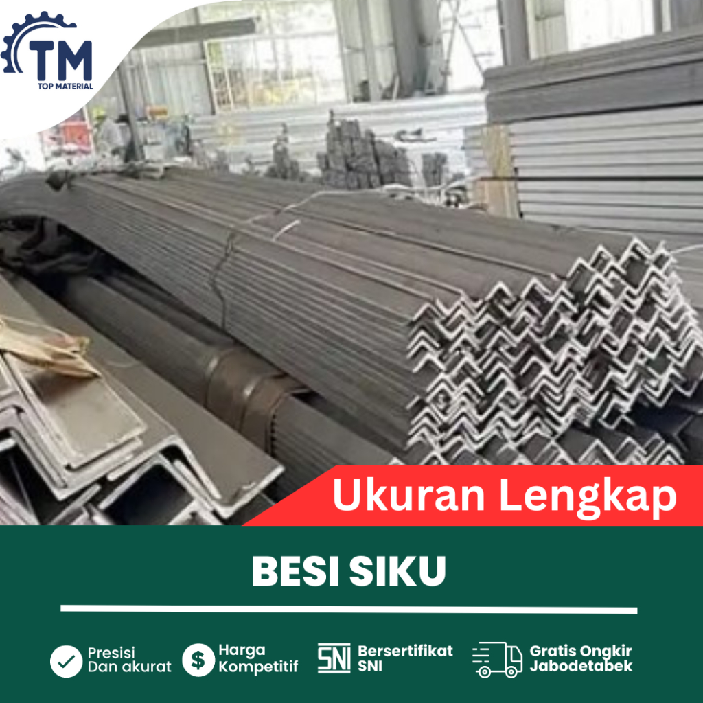 Harga Besi Siku L 2x2 4x4 5x5 6x6 7x7 8x8 9x9 10x10 12x12 13x13 14x14 15x15 Tebal 2mm 3mm 4mm 5mm 6m
