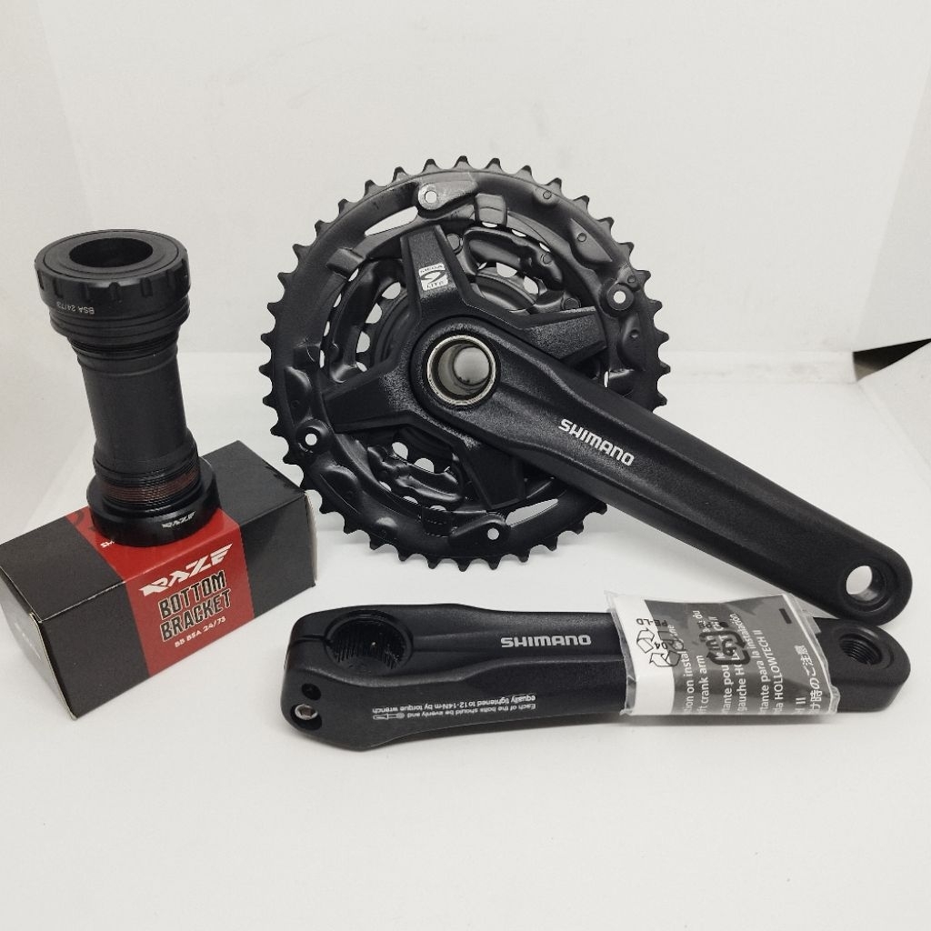 Crank Shimano Altus 40T HT2 HT11 MT210 3 Speed Triple Include BB