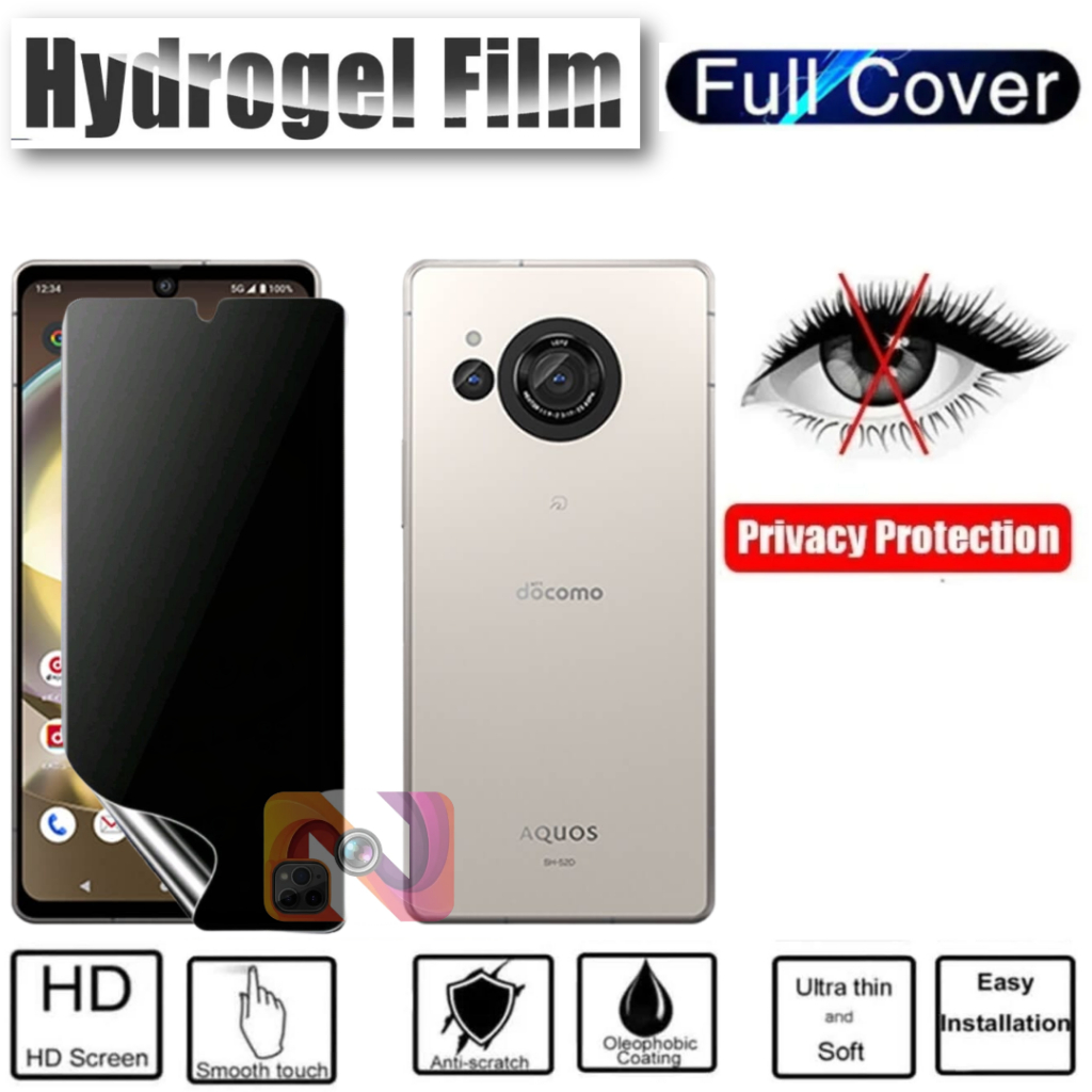 Anti gores jelly Hydrogel spy privacy matte Sharp AQUOS R7 R8S R8S PRO screen protector