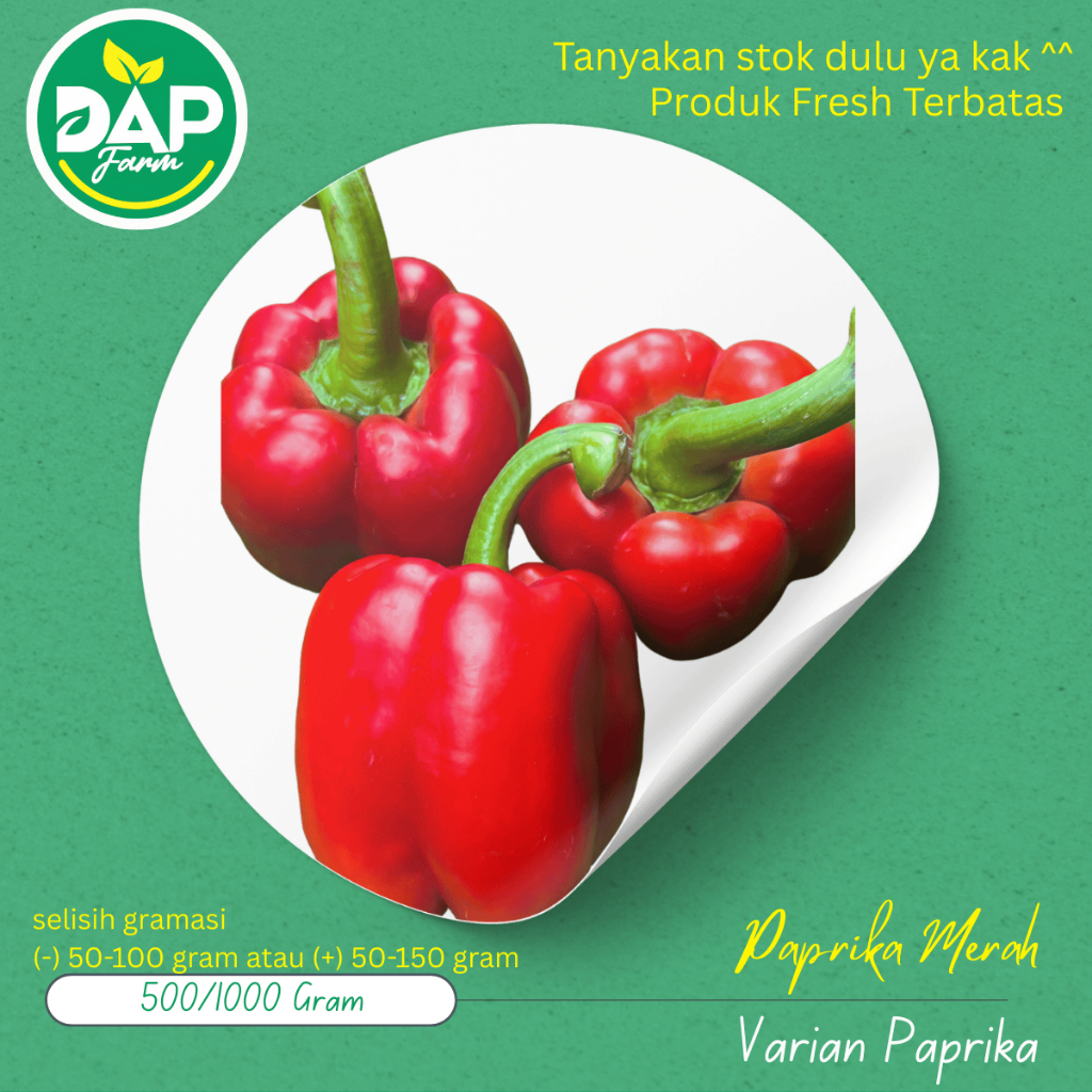 

Paprika Merah Fresh/ DAP Fram/ Sayur Segar Jakarta